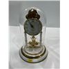 Image 1 : Brass and Glass Dome Table Clock 12Hx8D