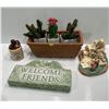 Image 1 : Collection of Decorative Ceramic and Terra Cotta Pieces plus Cacti