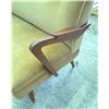 Image 3 : Vintage Beige Velvet Loveseat with Maple Armrests 48L30Wx29H