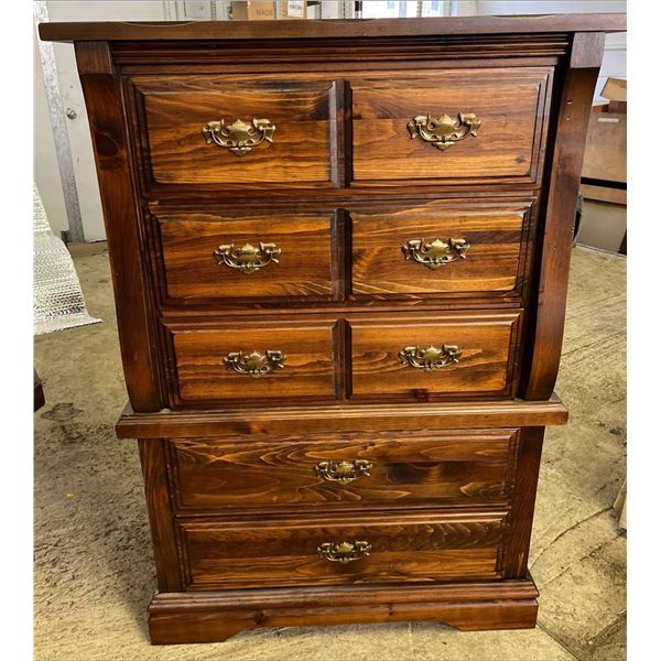 Solid Pine Five Drawer Dresser by Daveluyville Furn Ltd  39Wx19Dx54H