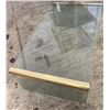 Image 1 : Glass and Brass Coffee Table 48Wx28Dx16H