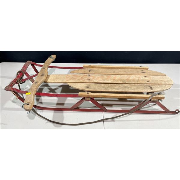 Antique "Fleetwing" Wood and Metal Sled 37Lx20W