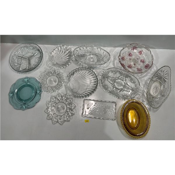 Collection of Smaller Glass Serving Plates and Bowls