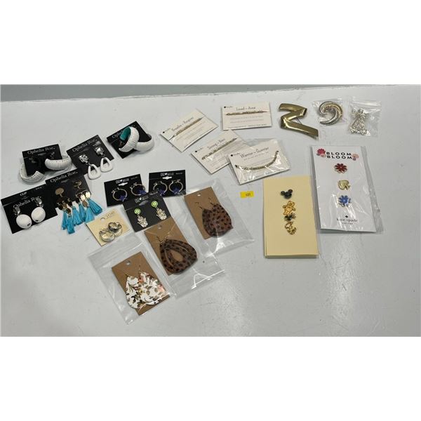 Collection of Costume Jewelry  Earrings, Bracelets and Pins