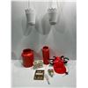 Image 1 : Coral Milk Jugs, Hanging Planters, Beverage Helmet (never used) and more