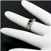 Image 1 : Antique Art Deco 18k Gold .90 ctw Sugarloaf Trillion Sapphire Etched 3 Stone Rin