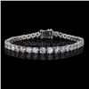 Image 1 : 13.11 ctw Diamond 18K White Gold Tennis Bracelet