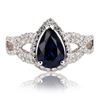 Image 1 : 2.27 ctw Blue Sapphire and 0.48 ctw Diamond Platinum Ring