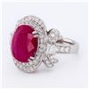 Image 2 : 5.86 ctw Ruby and 1.23 ctw Diamond Platinum Ring