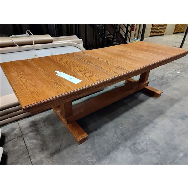 LARGE OAK EXECUTIVE CONFERENCE TABLE