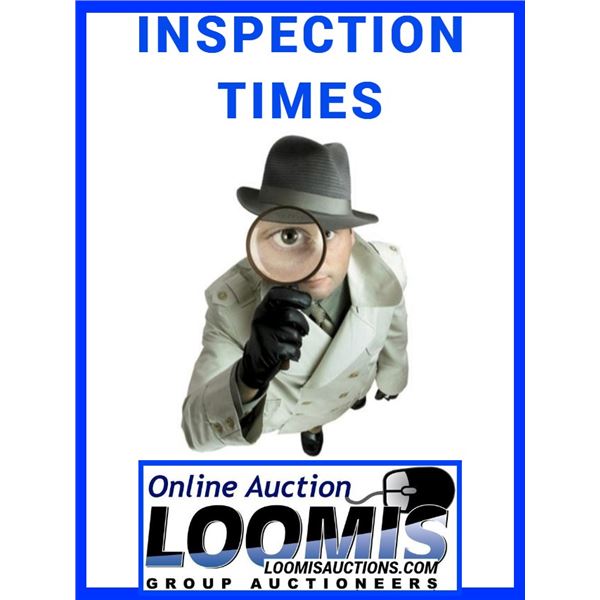 PUBLIC/ BIDDER INSPECTION DAY