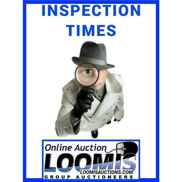 PUBLIC/ BIDDER INSPECTION DAY