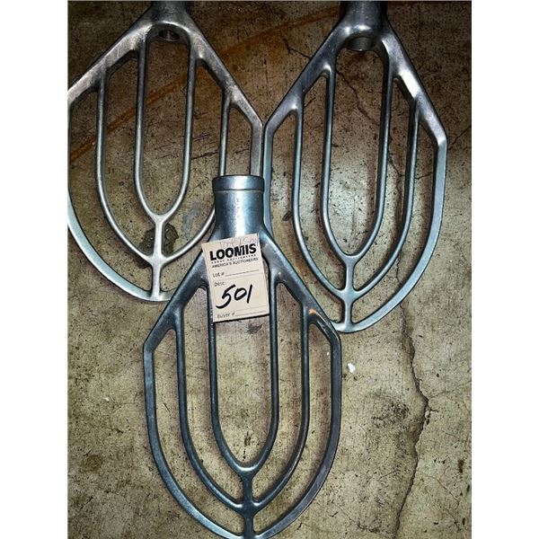 LOT OF ATTACHMENTS FOR HOWBART MIXER/3 ATTACHEMENTS