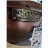 Image 1 : 16 IN EARLY  ANTIQUE DOUBLE HANDLE COPPER MIXING BOWL : SIGNED PITTSBURGH