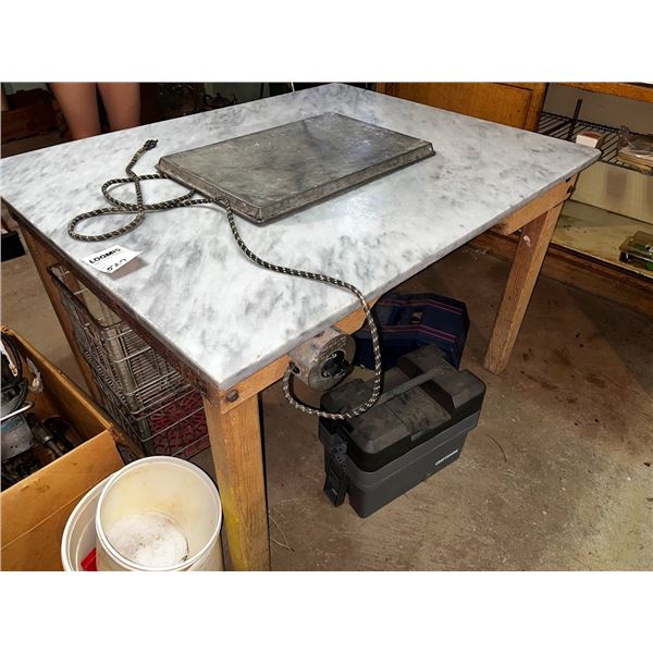 MARBLE TOP CANDY MELTING TABLE