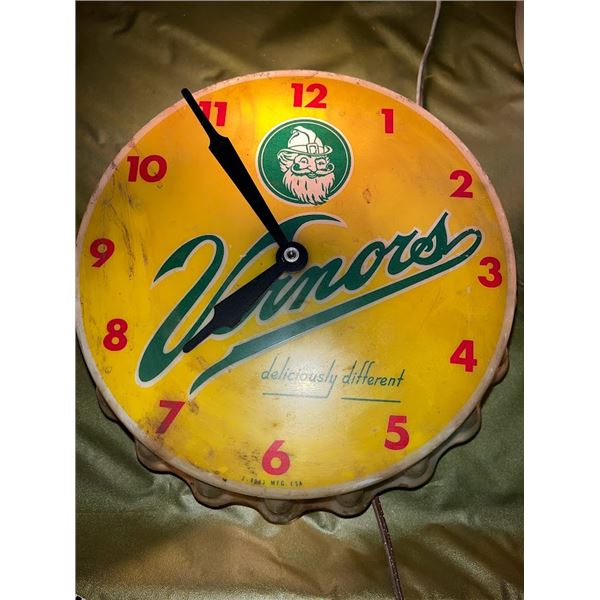 OLD VERNORS ADV LIGHT UP CLOCK