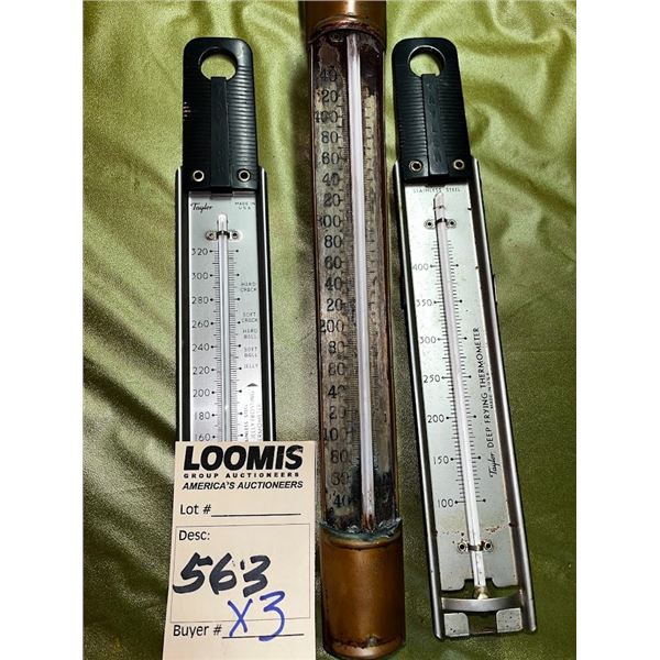 S/3 ANTIQUE THERMOMETORS