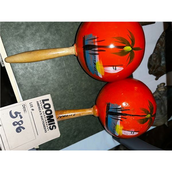 S/2 VINTAGE MEXICO MARACS