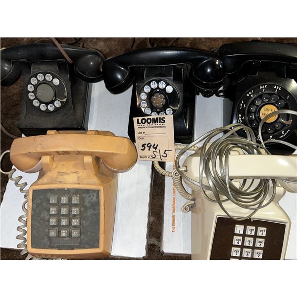 S/4 VINTAGE TELEPHONES