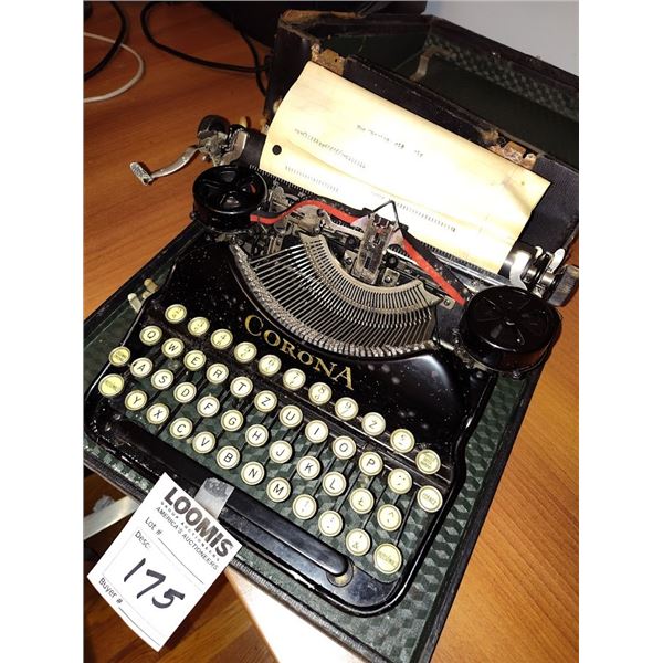 RARE CORONA ANTIQUE TYPEWRITER