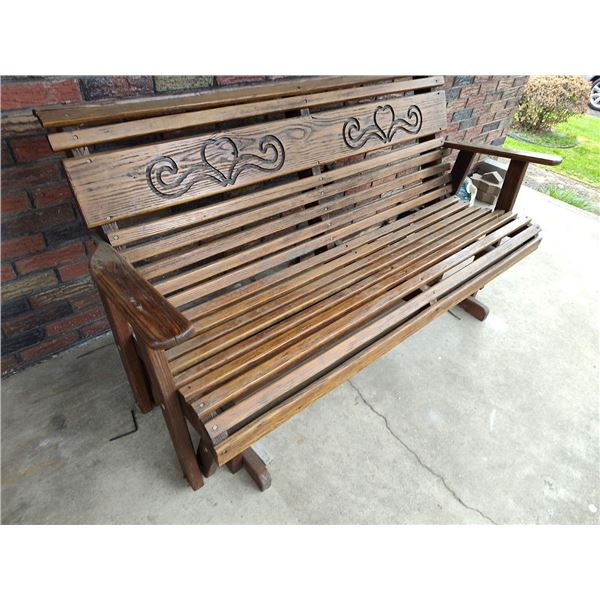 CUSTOM SOLID OAK PORCH GLIDER