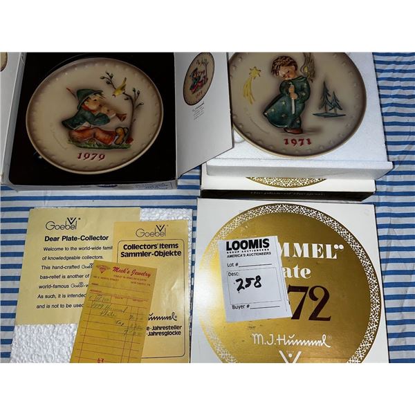 1970 GOEBELS PLATES IN BOXES