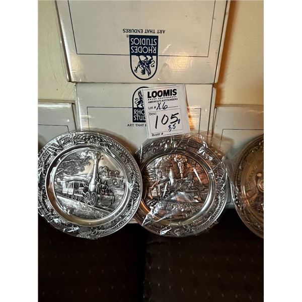 NEW RHODES STUDIOS PEWTER STEAM ENGINE COLLECTION PLTS