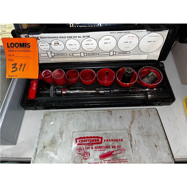 SET OF TWO MORSE HOLE SAW KIT/ CRAFTSMAN KIT