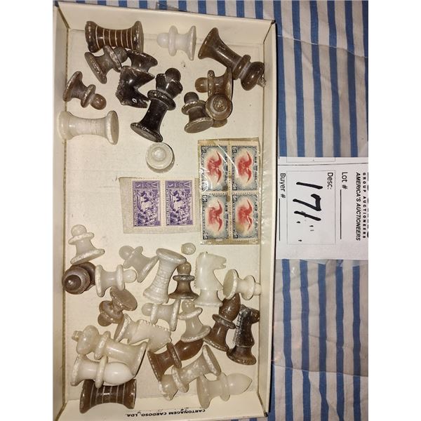 1930'S HAND CARVED CHESS SET