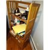 Image 1 : STANDING WOOD SHELF AND LOT