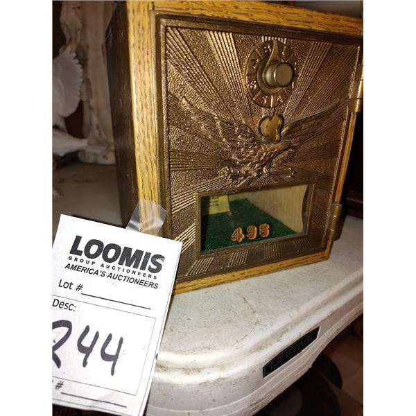 ANTIQUE POST OFFICE BOX BANK COMBINATION