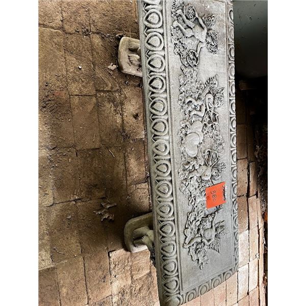CEMENT ORNAMENTAL GARDEN BENCH