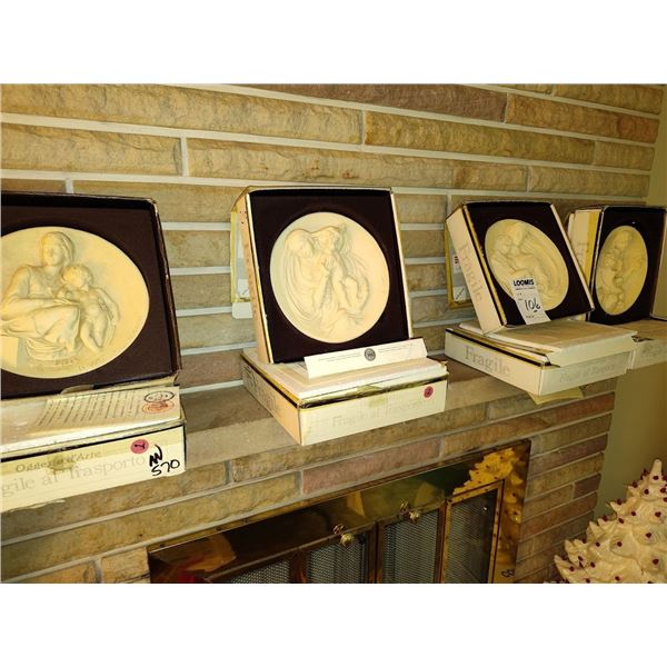 NEW ITALIAN 1979 ALABASTER 8" DECO PLATES