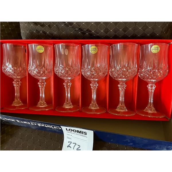 SET OF 6 NEW LEAD CRYSTAL GLASSES