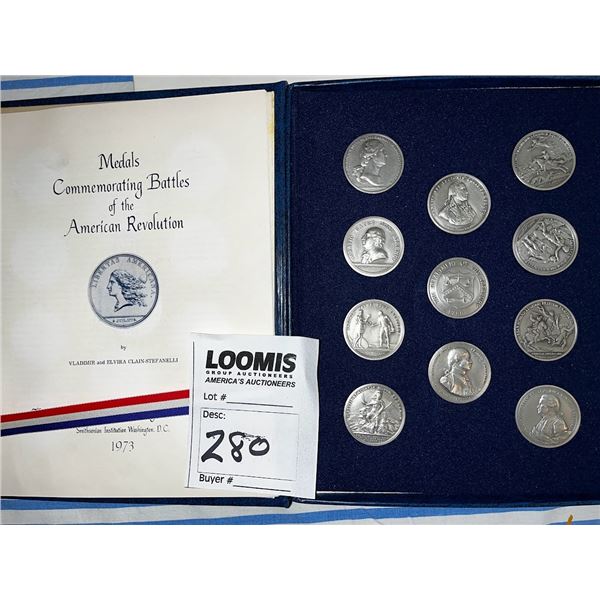 COLLECTORS REV WAR PEWTER MEDALLION SET / NEW IN PACKING
