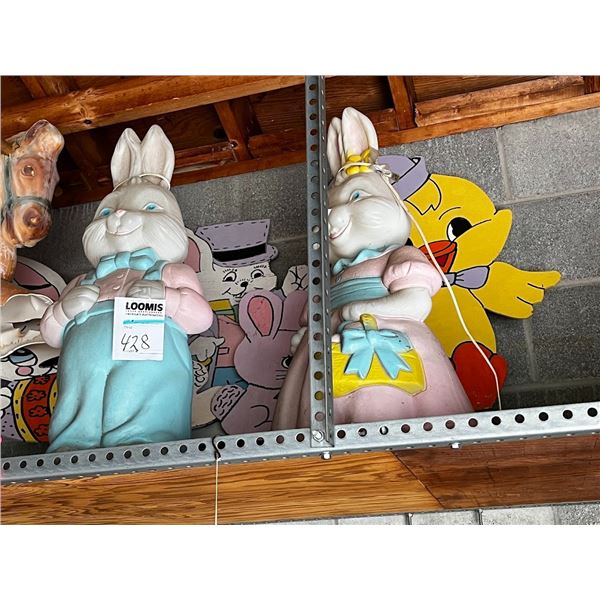 LARGE SEASIONAL VINTAGE DECORATIONS (HALLOWEEN AND EASTER)
