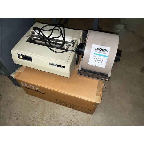 VINTAGE PRINTER AND ROLL/DEX