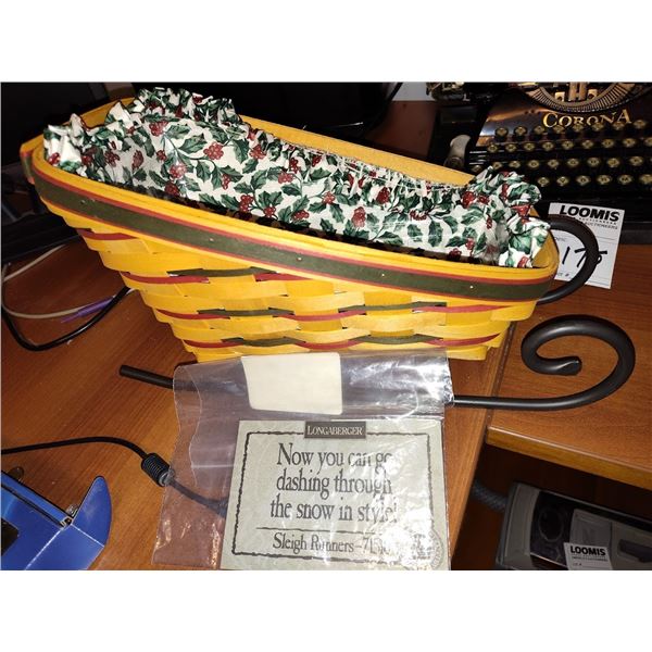 LONGABERGER SLEIGH RUN #71510 BASKET (LOOKS NEW)