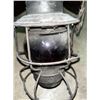 Image 2 : ANTIQUE RR LANTERN W RED GLASS