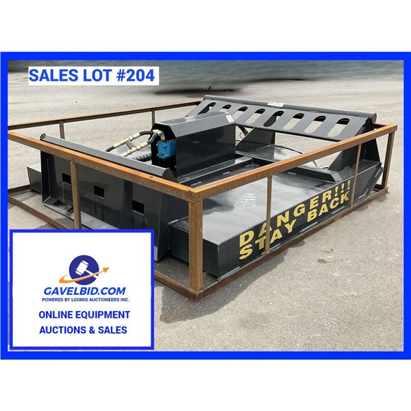 NEW COMMERCIAL 72" HYDRAULIC BRUSH CUTTER ATTACHMENT.