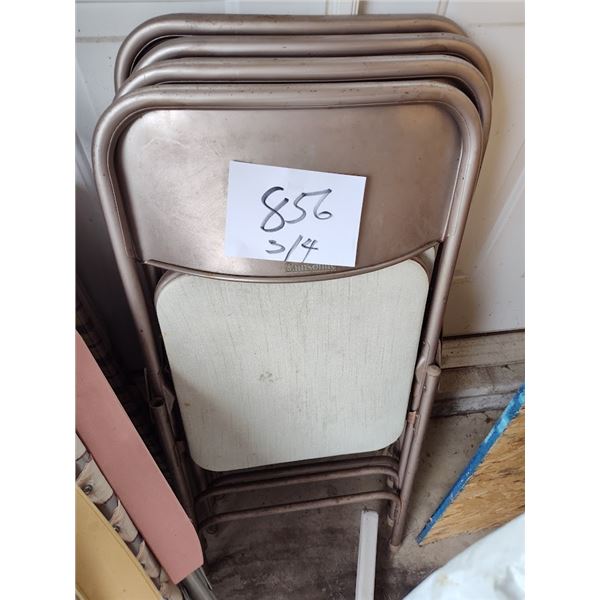 SET OF FOUR VINTAGE SAMSONITE CARD TABLE CHAIRS