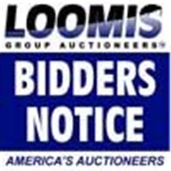 NOTICE : ANY UNSOLD ITEMS