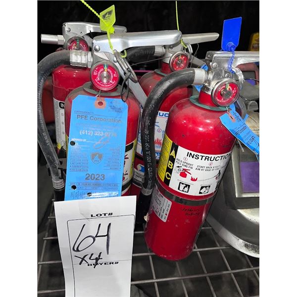 4 X FIRE EXTINGUISHERS