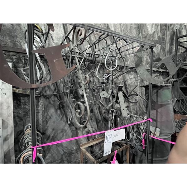 APPROX X 86 NEW IRON  S HOOKS & OTHER  ORNAMENTAL ITEMS