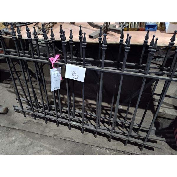 10 FT NEW CUSTOM IRON FENCE / 3 SECTIONS