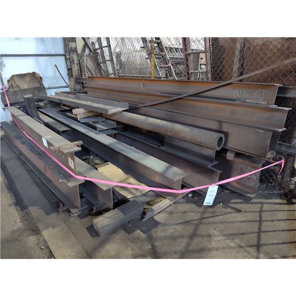 NEW STEEL MATERIAL LOT ( BEAMS, CHANNELS,CASINGS ) UP TO 18FT