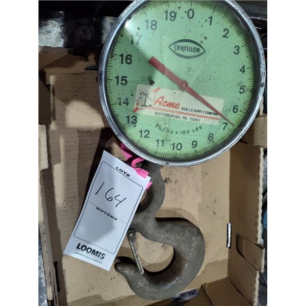 ANTIQUE ACME (PITTSBURGH) ADVERTISING SCALE HOOK