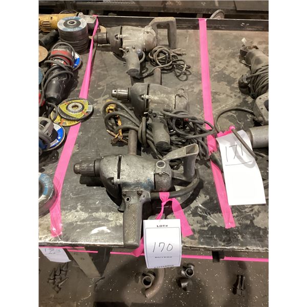 S/3 VINTAGE IND DRILLS