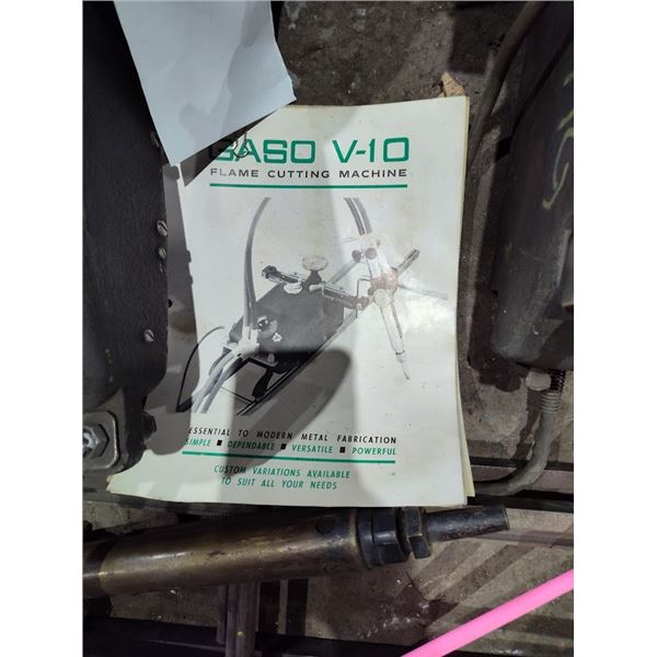 GASCO V10 FLAME CUTTING MACHINE W RAILS/TRACK