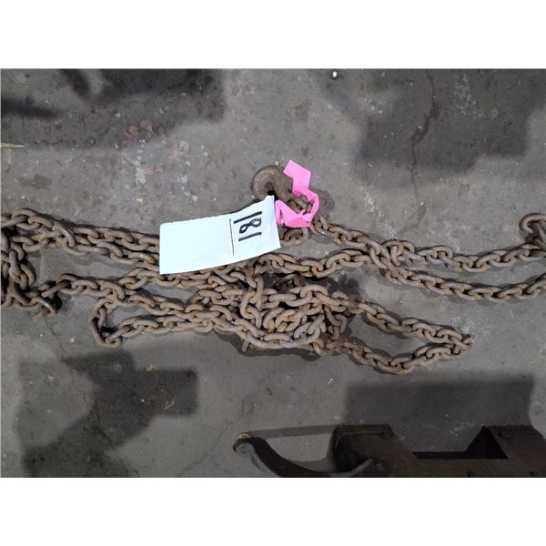 APPROX 30 FT SINGLE HOOK LOG CHAIN